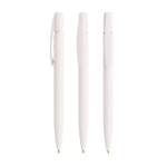 Bolígrafo de materiales reciclados con clip robusto y tinta negra BIC® color blanco