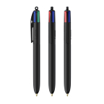 Bolígrafo de plástico reciclado hecho en UE con tinta de 4 colores BIC® color negro