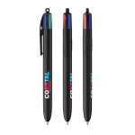 Bolígrafo de plástico reciclado hecho en UE con tinta de 4 colores BIC® color negro