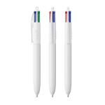 Bolígrafo de plástico reciclado hecho en UE con tinta de 4 colores BIC® color blanco