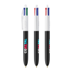 Bolígrafo de plástico reciclado hecho en UE con tinta de 4 colores BIC® color blanco