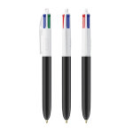 Bolígrafo de plástico reciclado hecho en UE con tinta de 4 colores BIC® color blanco/negro