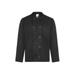 Chaqueta de cocina unisex manga larga con doble botón 190 g/m2 Velilla color negro