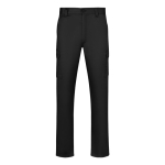 Pantalón multibolsillos sarga unisex cintura elástica 190 g/m2 Velilla color negro
