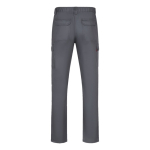 Pantalón multibolsillos sarga unisex cintura elástica 190 g/m2 Velilla color gris segunda vista