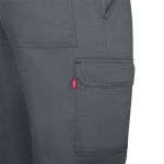 Pantalón multibolsillos sarga unisex cintura elástica 190 g/m2 Velilla color gris sexta vista
