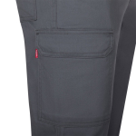 Pantalón multibolsillos sarga unisex cintura elástica 190 g/m2 Velilla color gris septima vista