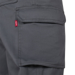 Pantalón multibolsillos sarga unisex cintura elástica 190 g/m2 Velilla color gris octava vista