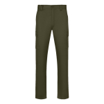 Pantalón multibolsillos sarga unisex cintura elástica 190 g/m2 Velilla color verde militar
