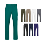 Pantalón multibolsillos sarga unisex cintura elástica 190 g/m2 Velilla varios colores