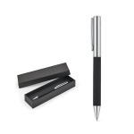 Bolígrafo cromado de acero inoxidable acabado brillante tinta negra varios colores