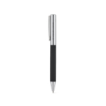 Bolígrafo cromado de acero inoxidable acabado brillante tinta negra vista principal