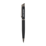 Set de escritura de bolígrafo y roller en aluminio mate tinta azul color negro imagen con logo 3