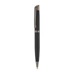 Set de escritura de bolígrafo y roller en aluminio mate tinta azul color negro tercera vista