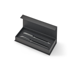 Set de escritura premium con bolígrafo y roller en tinta azul color negro
