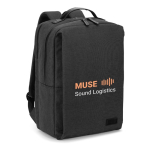 Mochila para portátil con compartimentos acolchados 20L y 17,3'' color gris oscuro imagen con logo
