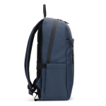 Mochila de cuero sintético con cremalleras impermeables para PC 16” color azul tercera vista