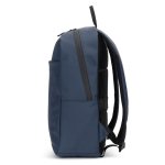 Mochila de cuero sintético con cremalleras impermeables para PC 16” color azul cuarta vista