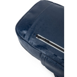 Mochila de cuero sintético con cremalleras impermeables para PC 16” color azul quinta vista