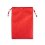 Mochila de cuerdas grande de tela no tejida con cierre sellado 60 g/m2 color rojo primera vista