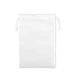 Mochila de cuerdas grande de tela no tejida con cierre sellado 60 g/m2 color blanco primera vista