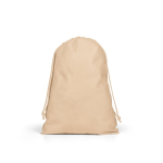 Mochila de cuerdas grande de tela no tejida con cierre sellado 60 g/m2 color marrón claro