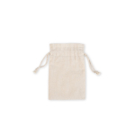 Mochila de cuerdas pequeña de algodón con cierre de asas 120 g/m2 color natural primera vista