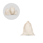 Mochila de cuerdas pequeña de algodón con cierre de asas 120 g/m2 varios colores