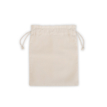 Mochila de cuerdas mediana de algodón con asas y cierre 120 g/m2 color natural primera vista