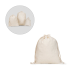 Mochila de cuerdas mediana de algodón con asas y cierre 120 g/m2 varios colores