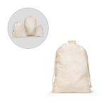 Mochila de cuerdas grande de algodón con asas y cierre 120 g/m2 varios colores