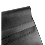 Funda resistente para portátil hecho de piel sintética y tamaño 14” color negro cuarta vista