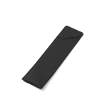 Estuche para bolígrafo en piel sintética con cierre seguro color negro