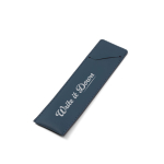Estuche para bolígrafo en piel sintética con cierre seguro color azul imagen con logo