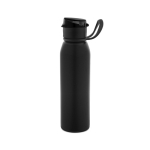 Botella deportiva de acero inoxidable reciclado con pared simple 670ml color negro