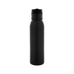 Botella deportiva de acero inoxidable reciclado con pared simple 670ml color negro primera vista