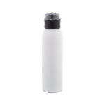 Botella deportiva de acero inoxidable reciclado con pared simple 670ml color blanco primera vista