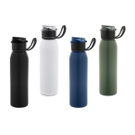 Botella deportiva de acero inoxidable reciclado con pared simple 670ml varios colores