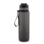Botella mate engomada de RPET con frases motivadoras 1,06ml color negro segunda vista