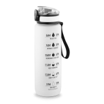 Botella mate engomada de RPET con frases motivadoras 1,06ml color blanco