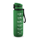 Botella mate engomada de RPET con frases motivadoras 1,06ml color verde