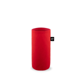 Funda para botella de fieltro reciclado para transporte color rojo
