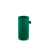 Funda para botella de fieltro reciclado para transporte color verde oscuro