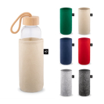 Funda para botella de fieltro reciclado para transporte varios colores
