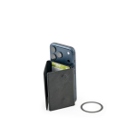Cartera magnética para móvil con cierre magnético de RFID color negro cuarta vista