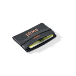 Tarjetero con cierre elástico y protección RFID para 5 tarjetas color negro imagen con logo 4