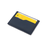 Tarjetero con bloqueo RFID y acabado en piel sintética para 5 tarjetas color azul tercera vista