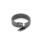 Cable USB-C a USB-C magnético trenzado de poliéster 60W color negro