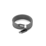 Cable USB-C a USB-C magnético trenzado de poliéster 60W color negro imagen con logo