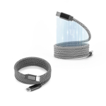 Cable USB-C a USB-C magnético trenzado de poliéster 60W varios colores